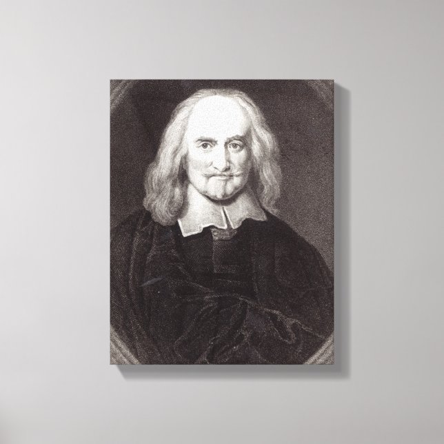 Thomas Hobbes från "Gallery of Porträtt Canvastryck (Framsida)