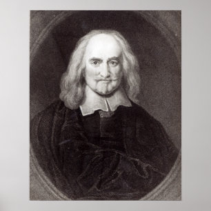 Thomas Hobbes från "Gallery of Porträtt Poster
