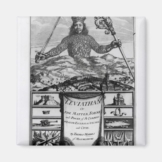 Thomas Hobbes frontispiece of Malmesbury Magnet (Framsidan)