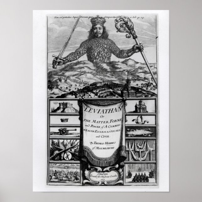 Thomas Hobbes frontispiece of Malmesbury Poster (Framsidan)