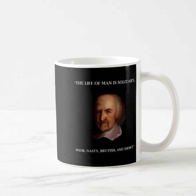 Thomas Hobbes Leviathan Philosopher Quotation T Sh Kaffemugg (Höger)