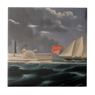 Thomas Hunt och Amerika 1852 Kakelplatta