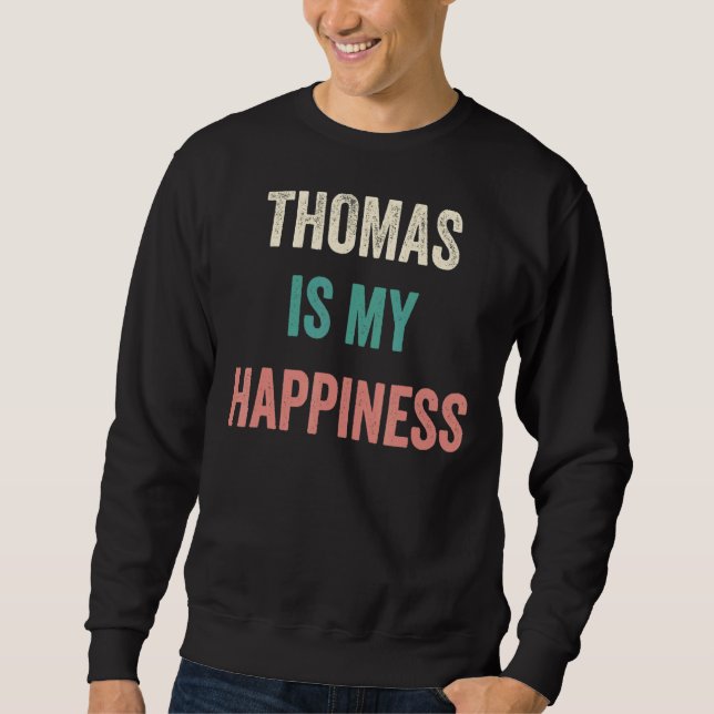 Thomas Is My Happiness Lång Ärmad Tröja (Framsida)
