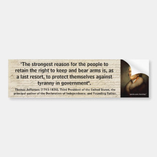 THOMAS JEFFERSON 2nd RÄTTELSE QUOTE_01 Bildekal