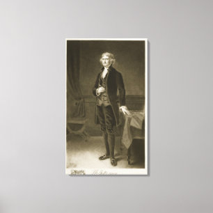 Thomas Jefferson 3rd president av den eniga Canvastryck