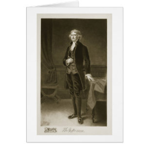Thomas Jefferson 3rd president av den eniga Hälsningskort