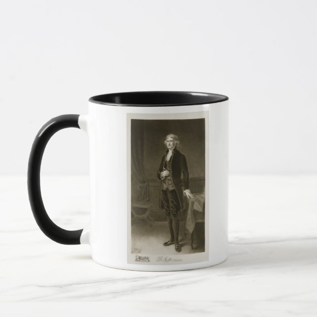 Thomas Jefferson 3rd president av den eniga Mugg (Vänster)