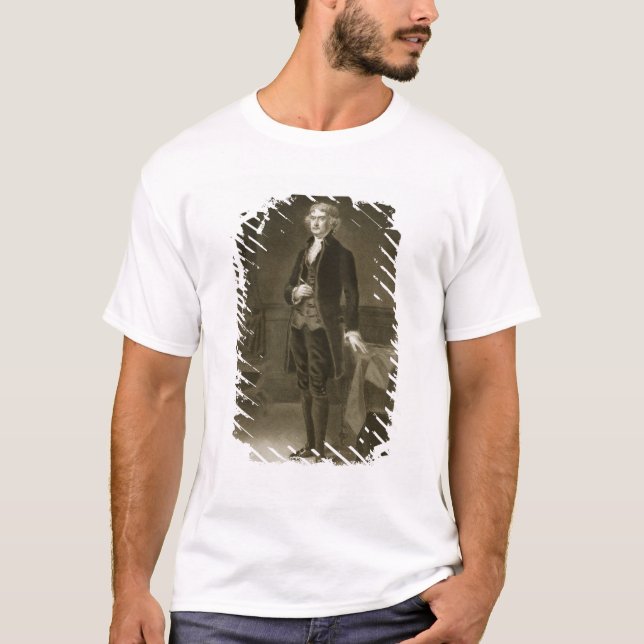 Thomas Jefferson 3rd president av den eniga T Shirt (Framsida)