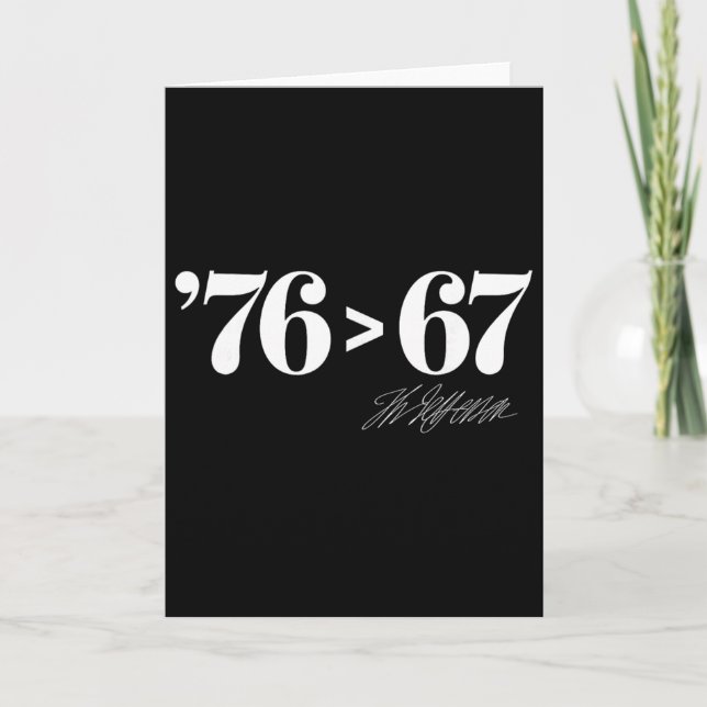 Thomas Jefferson 76 > 67 Självklar Minimal M Kort (Framsida)