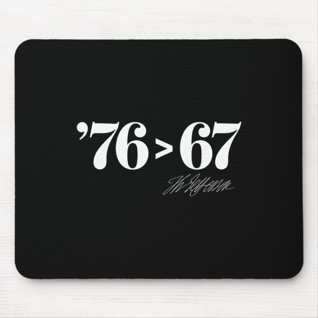 Thomas Jefferson 76 > 67 Självklar Minimal M Musmatta (Framsidan)