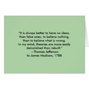 Thomas Jefferson - alltid bättre Gibney Museum Hälsningskort