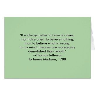 Thomas Jefferson - alltid bättre Gibney Museum Hälsningskort