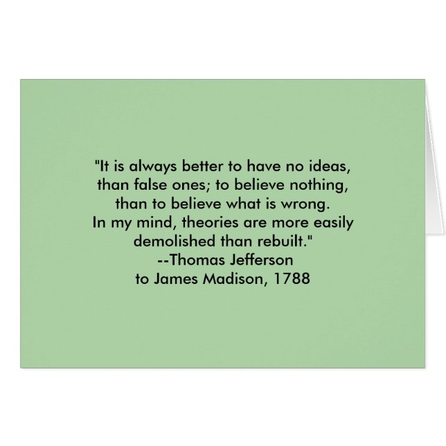 Thomas Jefferson - alltid bättre Gibney Museum Hälsningskort (Framsidan Horizontal)