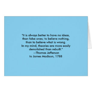 Thomas Jefferson - alltid bättre jGibney Museum Hälsningskort