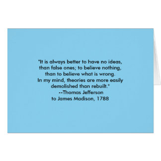 Thomas Jefferson - alltid bättre jGibney Museum Hälsningskort