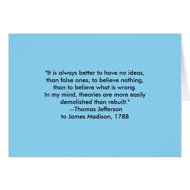 Thomas Jefferson - alltid bättre jGibney Museum Hälsningskort (Framsidan Horizontal)