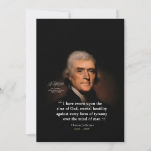 Thomas Jefferson av Rembrandt - Guds citattes alta Julkort
