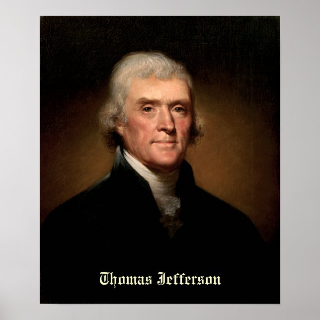 Thomas Jefferson av Rembrandt Peale - Circa 1800 Poster (Framsidan)