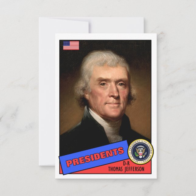Thomas Jefferson Baseball Card (Framsida)
