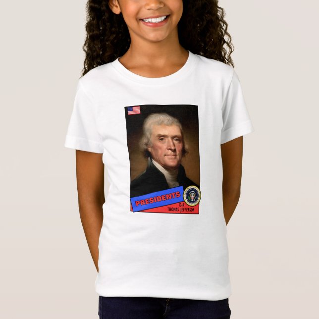 Thomas Jefferson baseballkort T-shirt (Framsida)