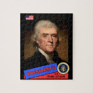 Thomas Jefferson Basebollkort Pussel