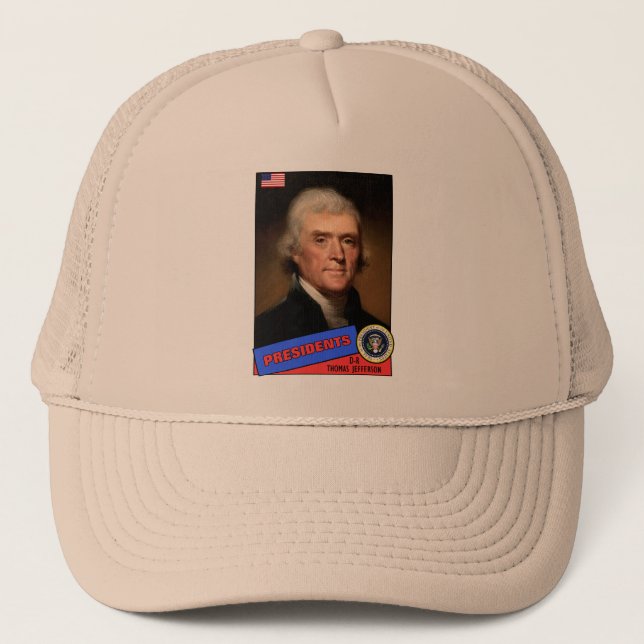 Thomas Jefferson Basebollkort Truckerkeps (Framsida)