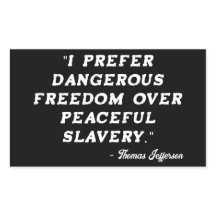 Thomas Jefferson Berömd Quote Sticker