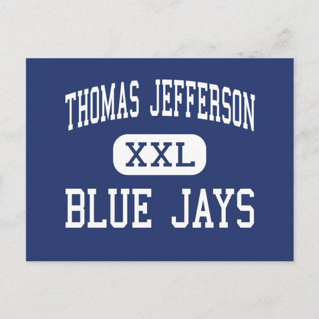 Thomas Jefferson Blue Jays Mitten Eugene Vykort (Framsida)