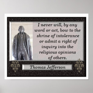Thomas Jefferson Citat -art print Poster