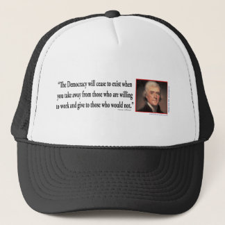 Thomas Jefferson - citat Demokrati Truckerkeps