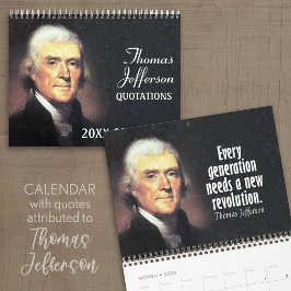 Thomas Jefferson-citat med presidentfoto Kalender