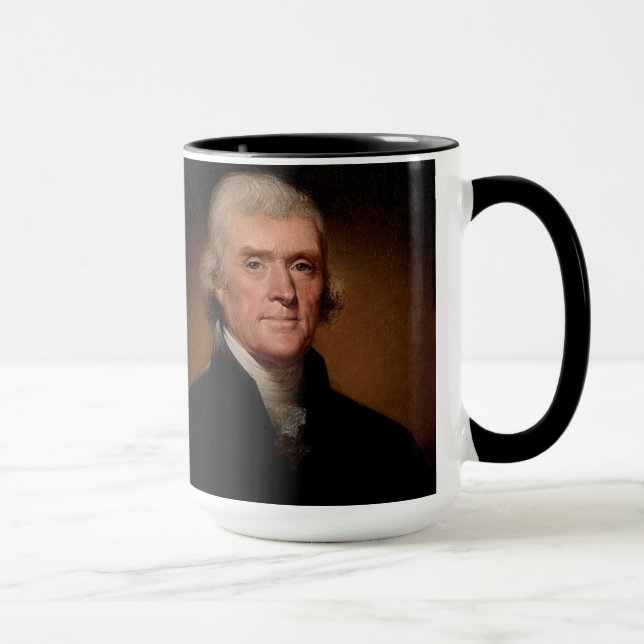 Thomas Jefferson-citat Mugg (Höger)