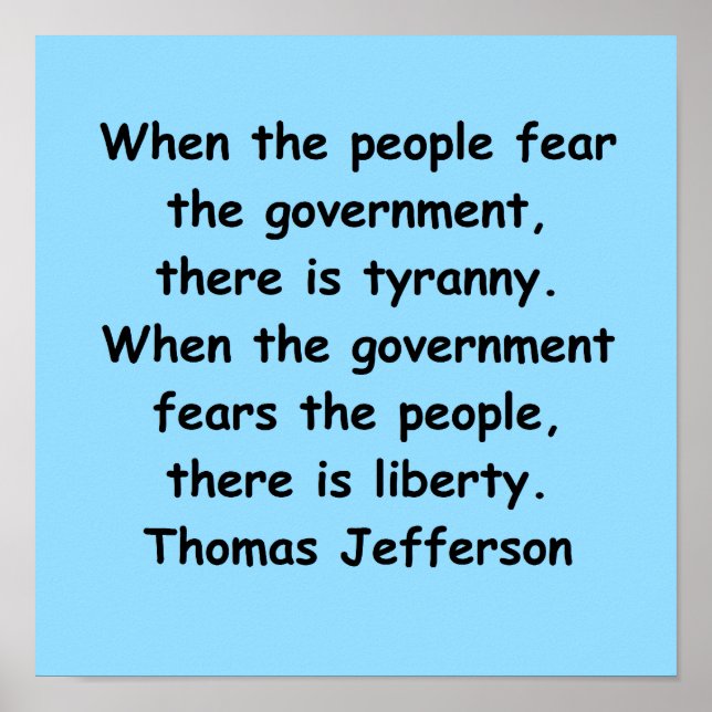 thomas jefferson-citat poster (Framsidan)