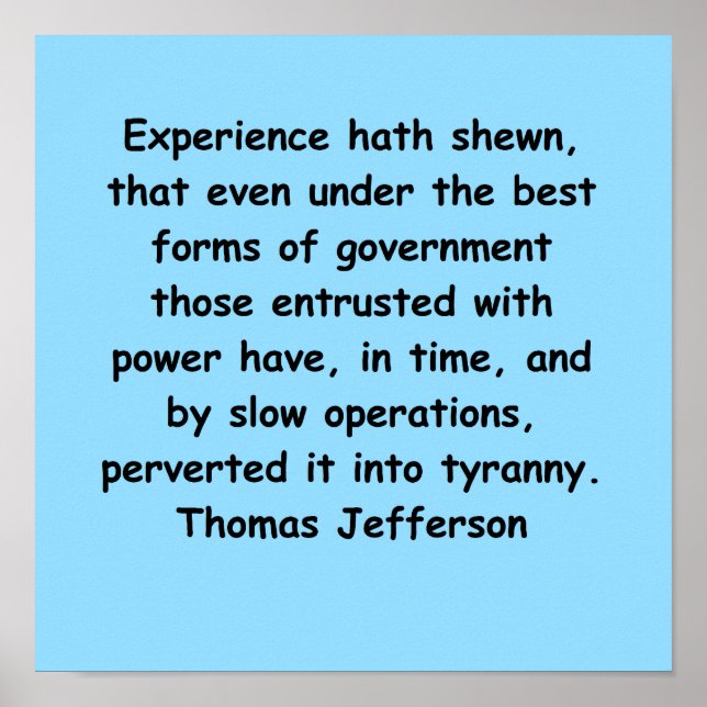 thomas jefferson-citat poster (Framsidan)