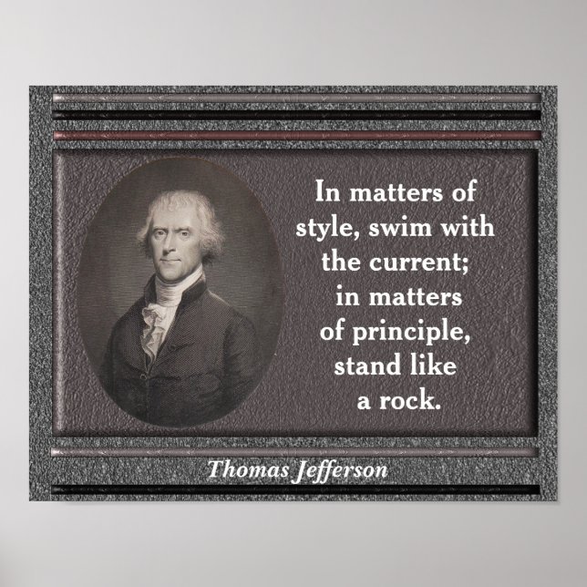Thomas Jefferson citat - poster (Framsidan)