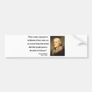 Thomas Jefferson citationstecken 16c Bildekal
