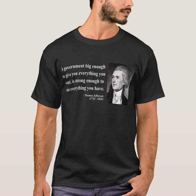 Thomas Jefferson citationstecken 1b Tee Shirt (Framsida)