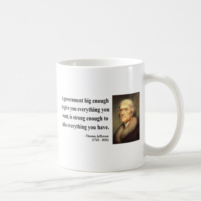 Thomas Jefferson citationstecken 1c Kaffemugg (Höger)