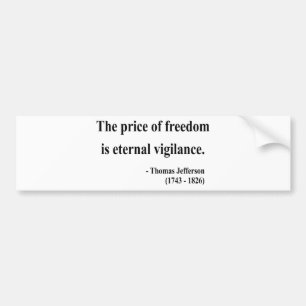 Thomas Jefferson citationstecken 2a Bildekal