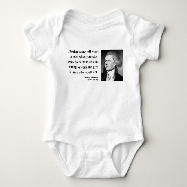 Thomas Jefferson citationstecken 3b T-shirt (Framsida)