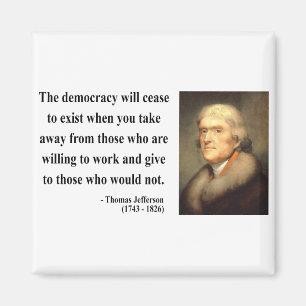 Thomas Jefferson citationstecken 3c Magnet