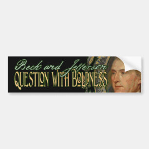 Thomas Jefferson citationstecken: Ifrågasätta med Bildekal