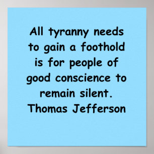 Thomas Jefferson citationstecken Poster