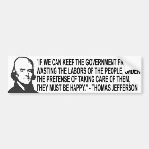 Thomas Jefferson citationsteckenbildekal Bildekal