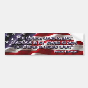 Thomas Jefferson citationsteckenbildekal Bildekal
