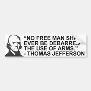 Thomas Jefferson citationsteckenbildekal Bildekal