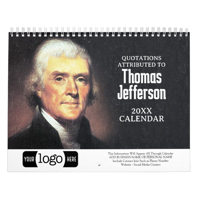 Thomas Jefferson citerar Business Logotyp Promotio Kalender (Omslag)
