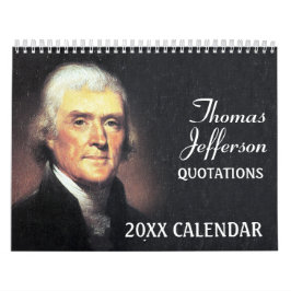Thomas Jefferson citerar med presidentfotot Kalender