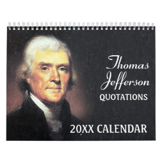 Thomas Jefferson citerar med presidentfotot Kalender