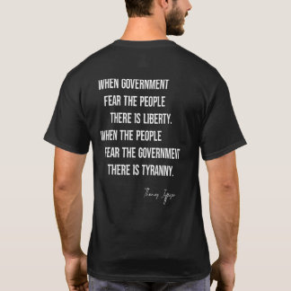 Thomas Jefferson citerar när regeringen fruktar Pe T Shirt